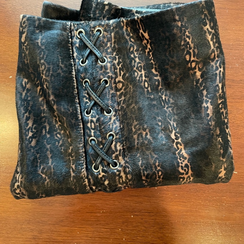 leopard calfskin and leather mini skirt 🐆 - Picture 8 of 11